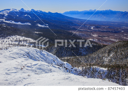Kitayokodake: Southern Yatsugatake and the Southern Alps seen from the vicinity of the summit of Kitayokodake Kitayokodake: Southern Yatsugatake and the Southern Alps seen from the vicinity of the summit of Kitayokodake 87457403
