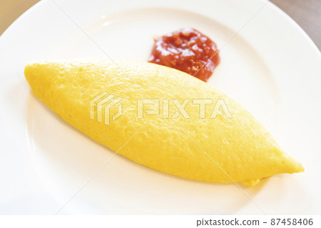 美味的早餐煎蛋捲 87458406