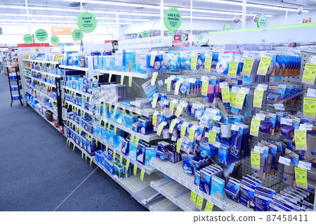 Inside an American drug store 87458411