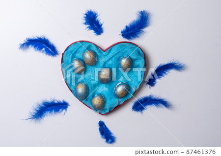 Happy easter time. Bright Easter holiday concept with spring flowers and easter eggs. Colorful Easter eggs background Happy easter time. Bright Easter holiday concept with spring flowers and easter eggs. Colorful Easter eggs background 87461376