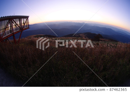 Evening view from Mt. Heko Noh no Sato Ranch Ruins Ikeda Town, Fukui Prefecture Evening view from Mt. Heko Noh no Sato Ranch Ruins Ikeda Town, Fukui Prefecture 87462365