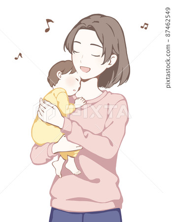 A woman holding a baby (lullaby) A woman holding a baby (lullaby) 87462549