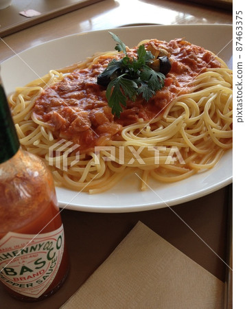 我在 Ikaho Green Bokujo 和旁邊的 Tabasco 吃的番茄醬意大利面午餐的照片。 我在 Ikaho Green Bokujo 和旁邊的 Tabasco 吃的番茄醬意大利面午餐的照片。 87463375