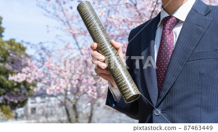Graduation ceremony / diploma image | Men in suits Graduation ceremony / diploma image | Men in suits 87463449