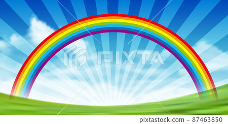 Rainbow sky background Rainbow sky background 87463850