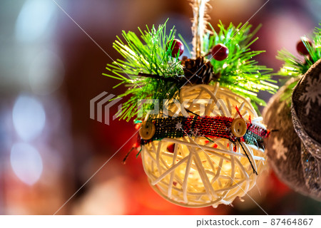 Sibiu, Romania - Christmas Market decorations, Transylvania. Sibiu, Romania - Christmas Market decorations, Transylvania. 87464867