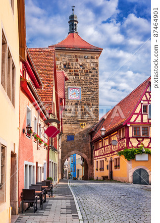 Rothenburg ob der Tauber - Historical Franconia in Bavaria, Germ 87464901