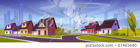 Tornado crashes house in village Tornado crashes house in village 87465690