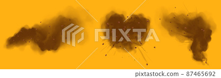 Coffee explosion with beans and powder Coffee explosion with beans and powder 87465692