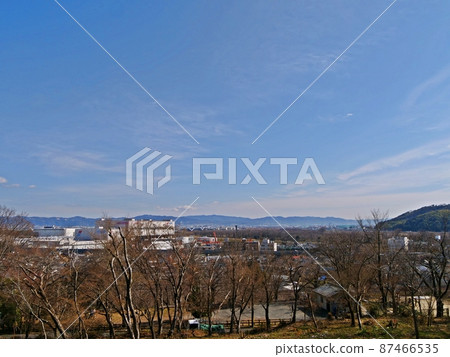 Kyoto Oyamazaki Town Oyamazaki tile kiln ruins and urban area (from near Yamazaki Seitenguchi, winter) 87466535