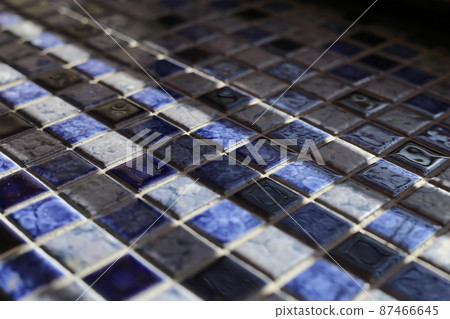 美麗的藍色馬賽克瓷磚 87466645