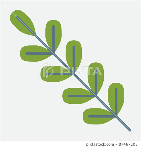 simplicity floral leaf drawing flat design. 87467105