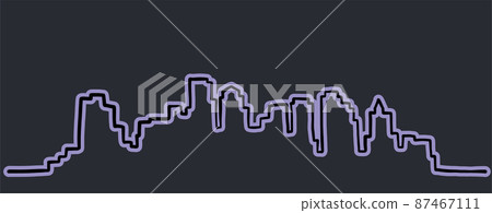 freehand drawing of modern cityscape skyline. 87467111