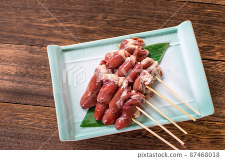 Yakitori skewer hearts Yakitori skewer hearts 87468018