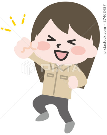 工作人員穿著工作服夾克 87468487