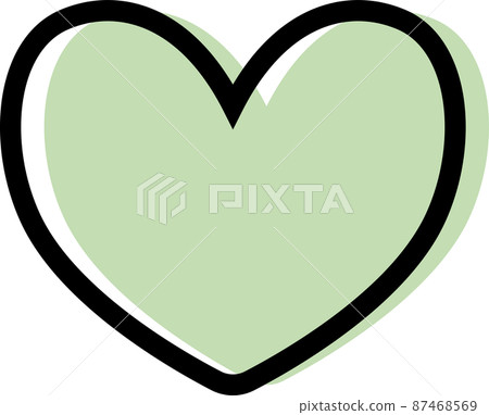 Heart green simple illustration cute pop 87468569