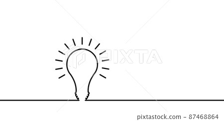 Good idea. Banner light bulb idea concept, creative concept light bulb drawn for stock. Flat style. Vector Good idea. Banner light bulb idea concept, creative concept light bulb drawn for stock. Flat style. Vector 87468864