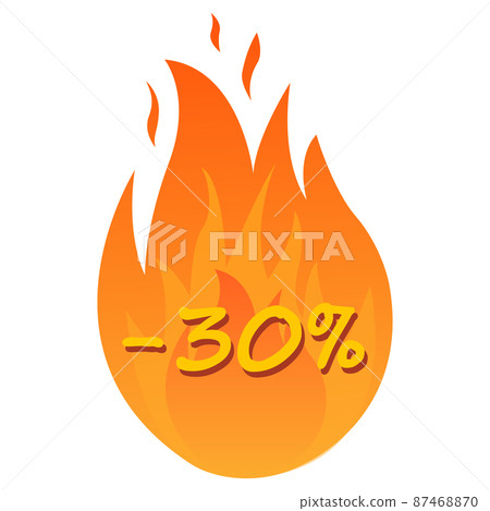 Sale icon set. Discount price off and sales design template. Shopping and low price symbols. 30 percent sale. Vector 87468870