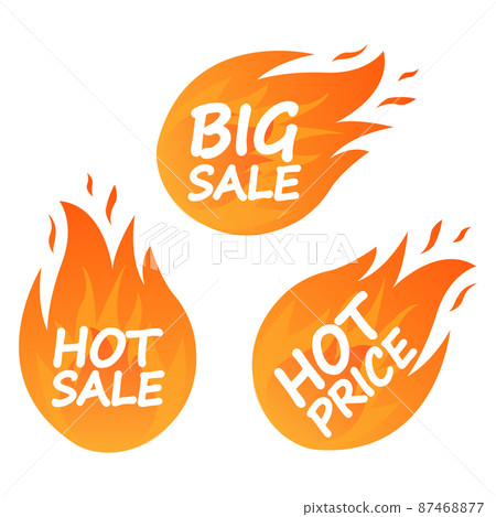 Hot sale symbols. Labels, stickers, symbols and design elements. Flat style. Vector Hot sale symbols. Labels, stickers, symbols and design elements. Flat style. Vector 87468877