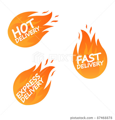 Express delivery icon for apps and website. Delivery concept. Labels, stickers, symbols and design elements. Flat design. Vector Express delivery icon for apps and website. Delivery concept. Labels, stickers, symbols and design elements. Flat design. Vector 87468878
