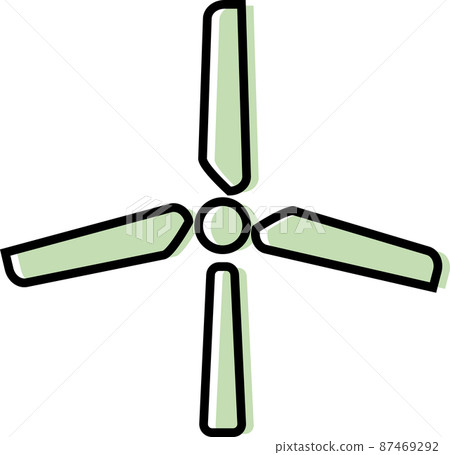 風電簡單可愛插畫 87469292