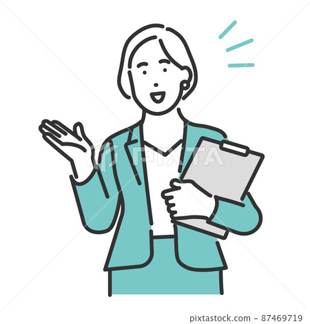 要介紹的商務人士的形象插圖材料 要介紹的商務人士的形象插圖材料 87469719