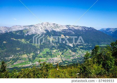 Mountain landscape in La Clusaz, France 87469933