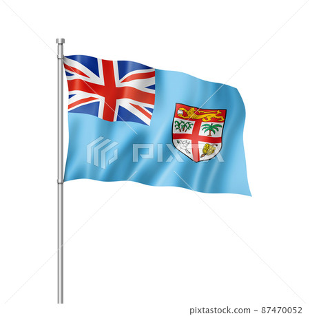 Fijian flag isolated on white 87470052