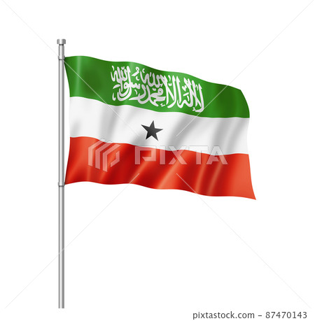 Somaliland flag isolated on white 87470143