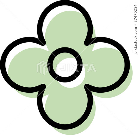 Simple and cute illustration of green flowers Simple and cute illustration of green flowers 87470254