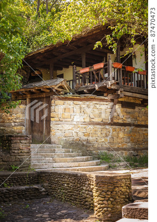 Lovech, Bulgaria Old town street houses, Varosha 87470473