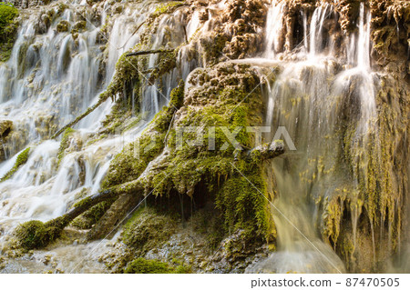 Spring view, Krushuna waterfalls, Bulgaria 87470505