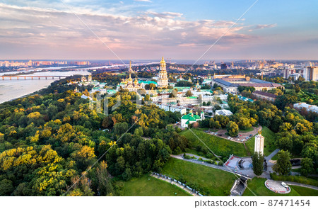 Aerial view of Pechersk Lavra in Kiev, the capital of Ukraine 87471454