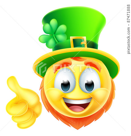 Leprechaun Emoticon Emoji Face Cartoon Icon 87471888
