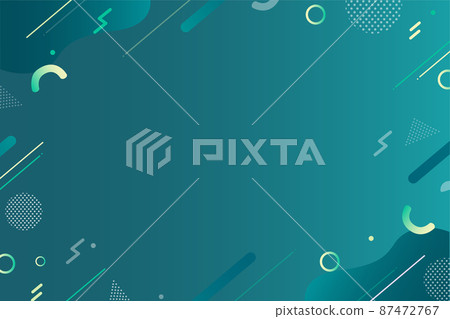 Green geometry / minimal frame background material 87472767