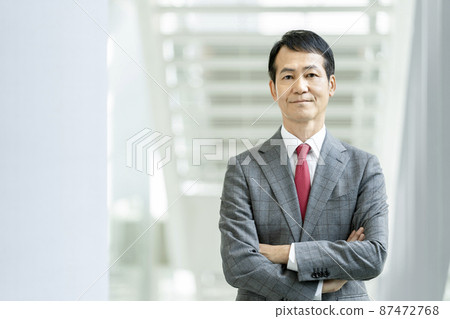 Senior businessman portrait shooting cooperation "LINK FOREST" 87472768