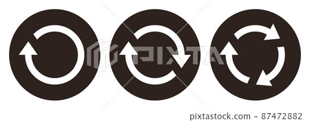Repeat sign, reload icon, refresh, loading, reset vector symbol set 87472882