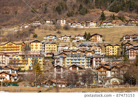 Molveno Village Trentino Italy - Tourist Resort on the Coast of Lake Molveno 87473153