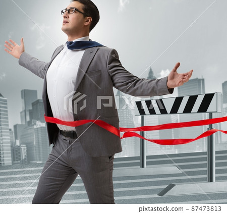 Businessman in ambition and motivation concept Businessman in ambition and motivation concept 87473813