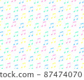 多彩音符壁紙白色背景 87474070