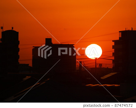 Scenery (city where the setting sun sets) Scenery (city where the setting sun sets) 87474572