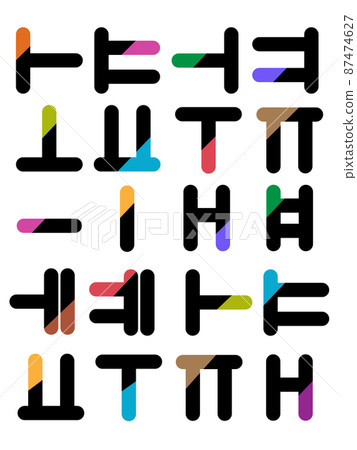 Korean vowel design source Korean vowel design source 87474627