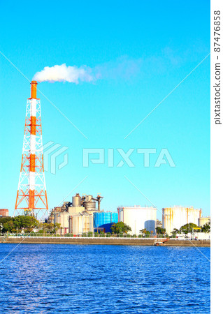 四日市市的風景,工廠設施的綜合體 四日市市的風景,工廠設施的綜合體 87476858