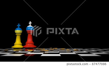 EU Chess King 3D Render Of Chess King With European Union Flag