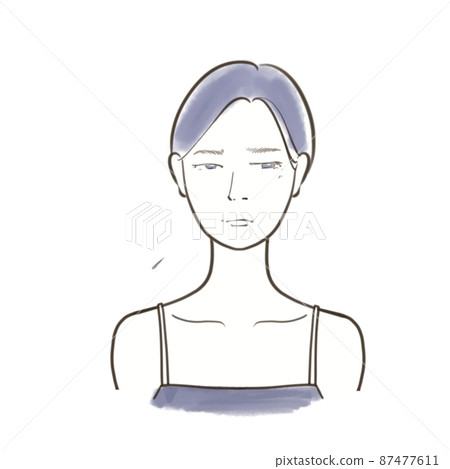 Illustration of a woman with a dilemma 2 colors - Stock Illustration ...