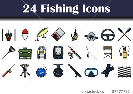 Fishing Icon Set 87477751