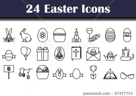 Easter Icon Set 87477753