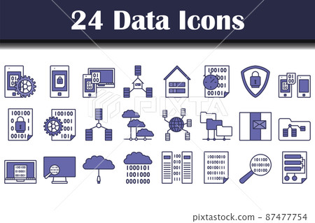 Data Icon Set Data Icon Set 87477754