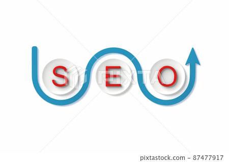 SEO 措施圖標的 3D 插圖 87477917