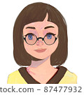 戴眼鏡的女孩 87477932